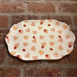 Opalhouse White, red & yellow Melamine Heart and Waffles Serving Platter Tray